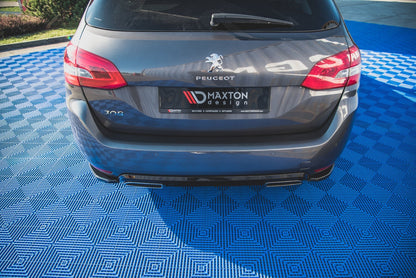 Heck Ansatz Flaps Diffusor für Peugeot 308 SW Mk2 Facelift Carbon Look