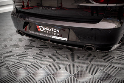 Mittlerer Diffusor Heck Ansatz für Seat Exeo schwarz Hochglanz