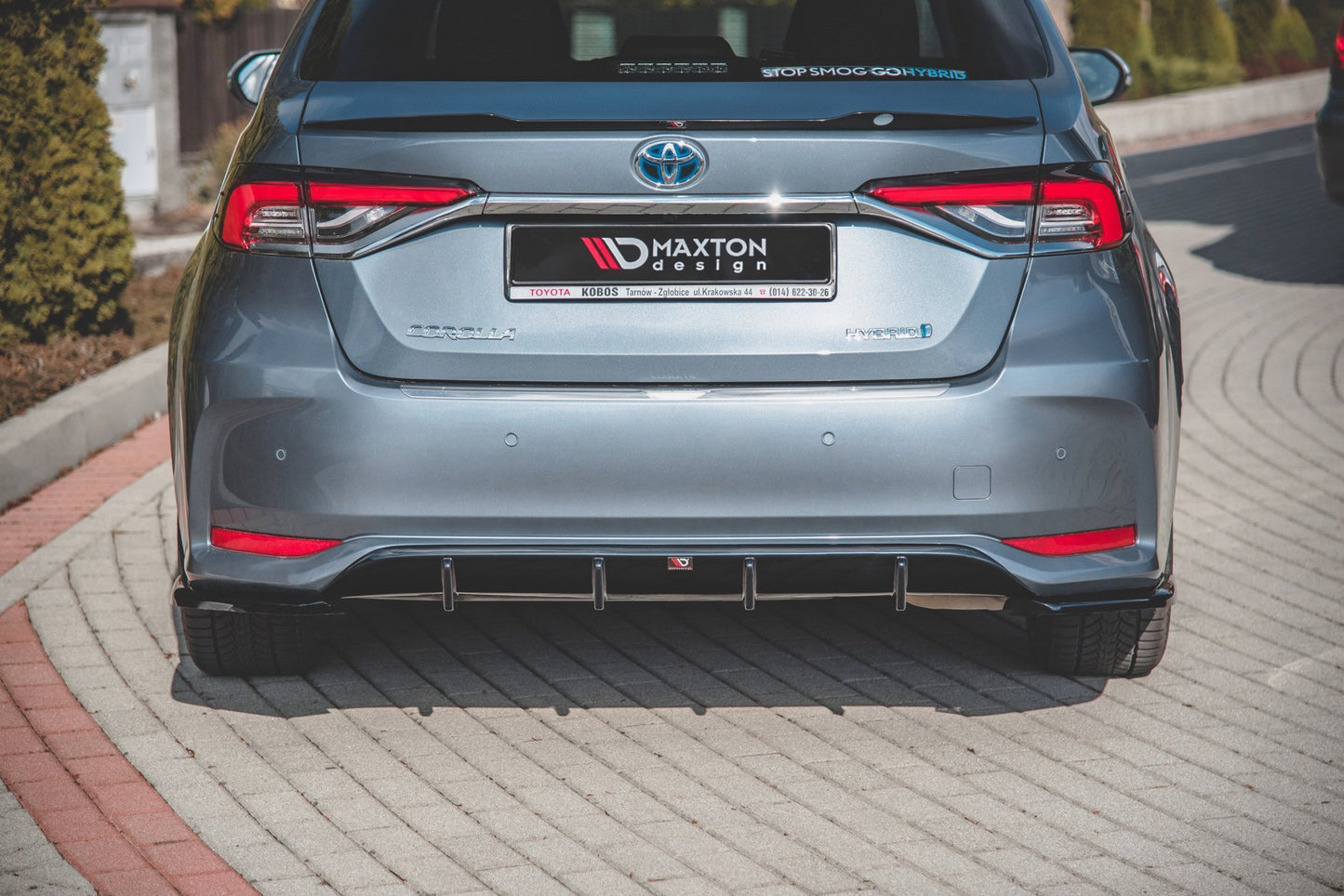 Diffusor Heck Ansatz für Toyota Corolla XII Limousine schwarz matt