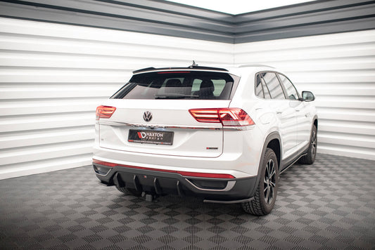 Heck Ansatz Flaps Diffusor für Volkswagen Atlas Cross Carbon Look