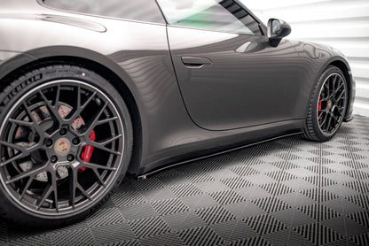 Seitenschweller Ansatz für Porsche 911 Carrera 4S 992 Carbon Look
