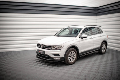 Seitenschweller Ansatz für Volkswagen Tiguan Mk2 schwarz Hochglanz