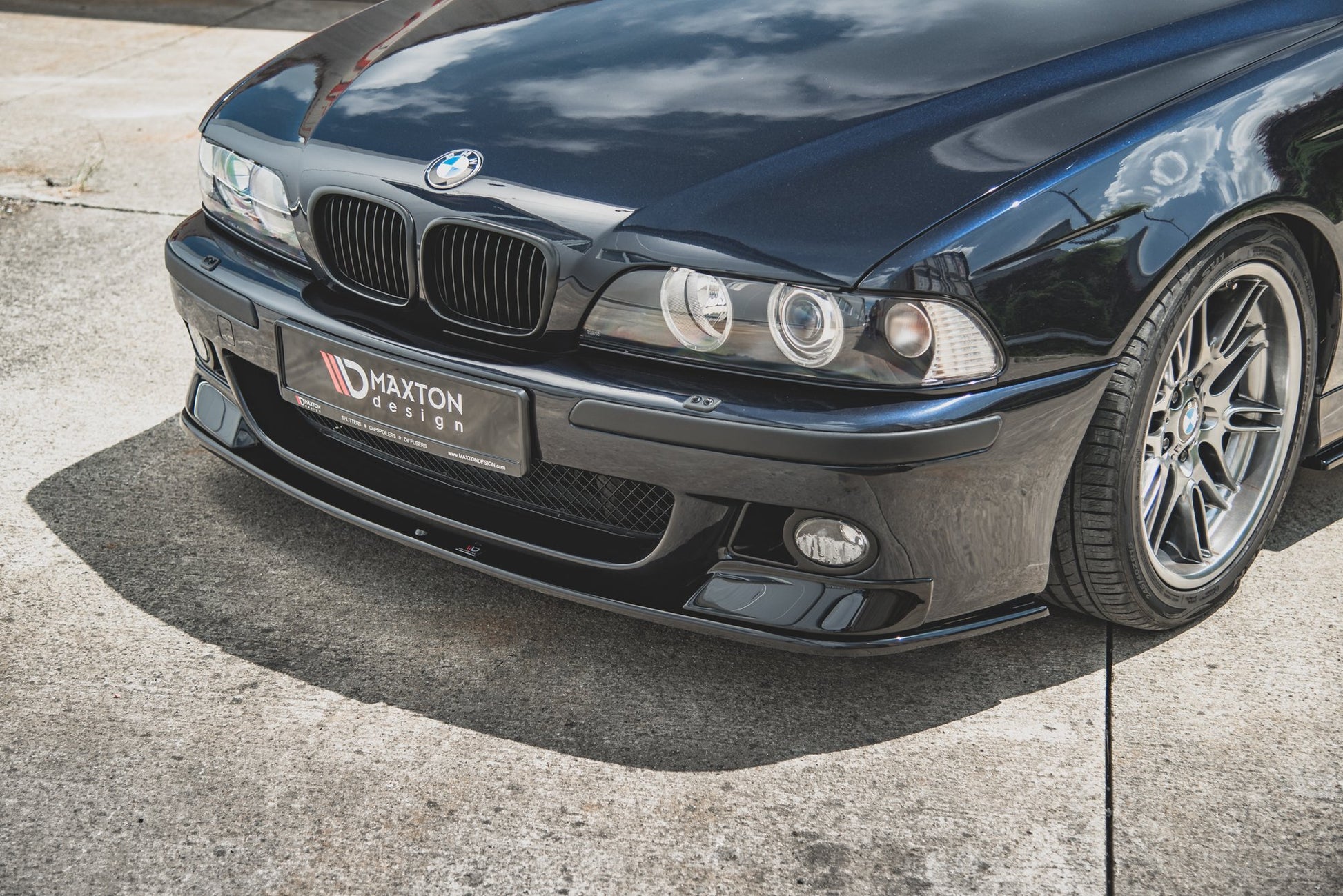 Front Ansatz für Seite + Front Ansatz für  BMW M5 E39 schwarz Hochglanz