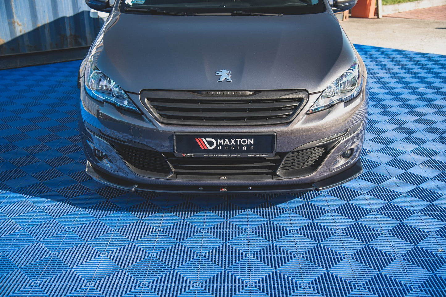 Front Ansatz V.2 für Peugeot 308 Mk2 Facelift schwarz matt