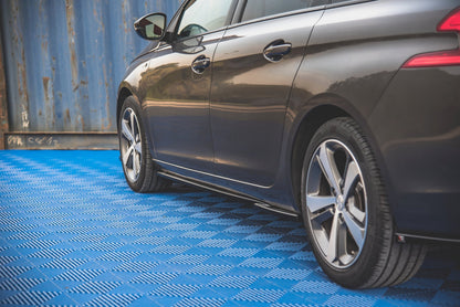 Seitenschweller Ansatz für Peugeot 308 SW Mk2 Facelift schwarz matt