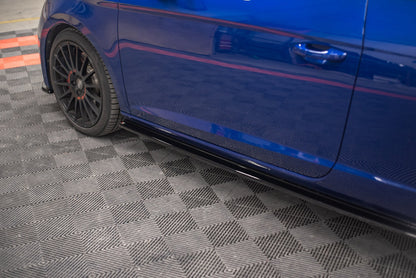 Seitenschweller Ansatz für Seat Leon Cupra / FR SC Mk3 / Mk3 FL schwarz matt