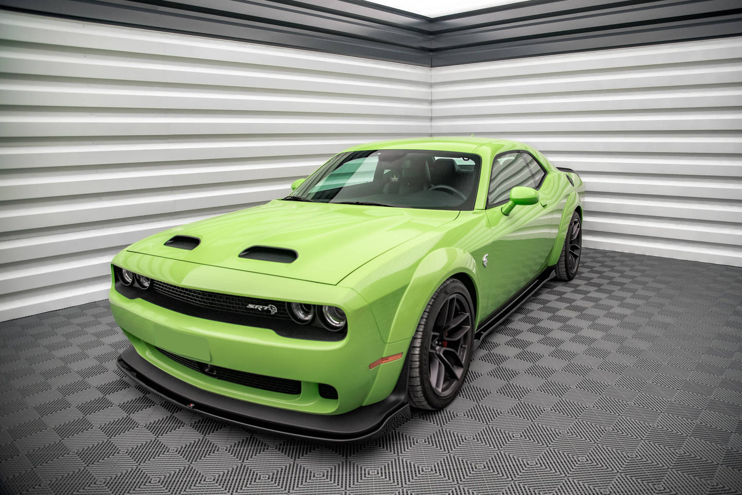Seitenschweller Ansatz für Dodge Challenger SRT Hellcat Mk3 schwarz Hochglanz
