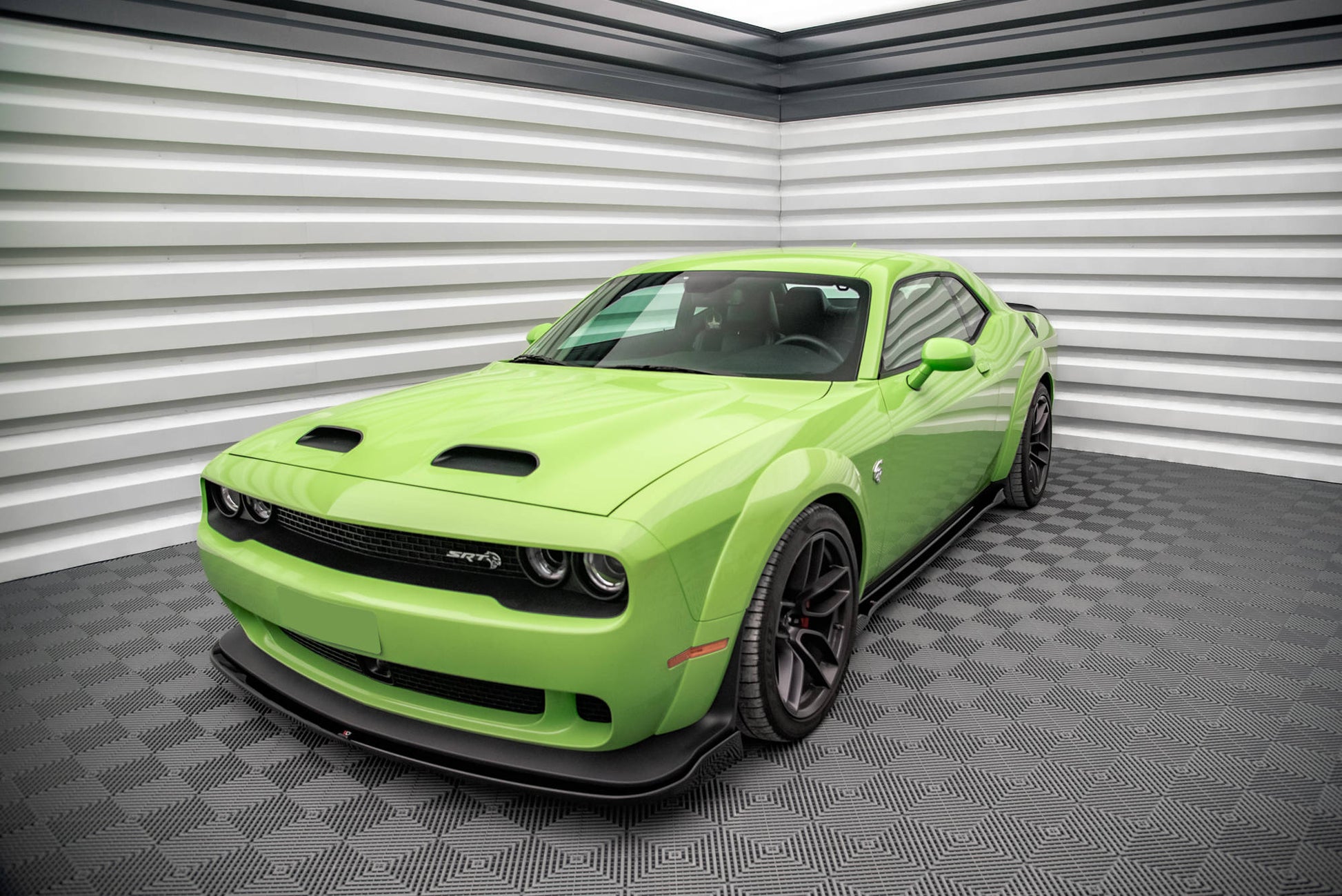 Seitenschweller Ansatz für Dodge Challenger SRT Hellcat Mk3 schwarz Hochglanz