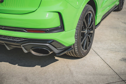 Heck Ansatz Flaps Diffusor für Audi RSQ3 F3 schwarz Hochglanz