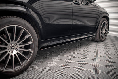 Seitenschweller Ansatz für Mercedes-Benz GLE Coupe AMG-Line C167 schwarz matt