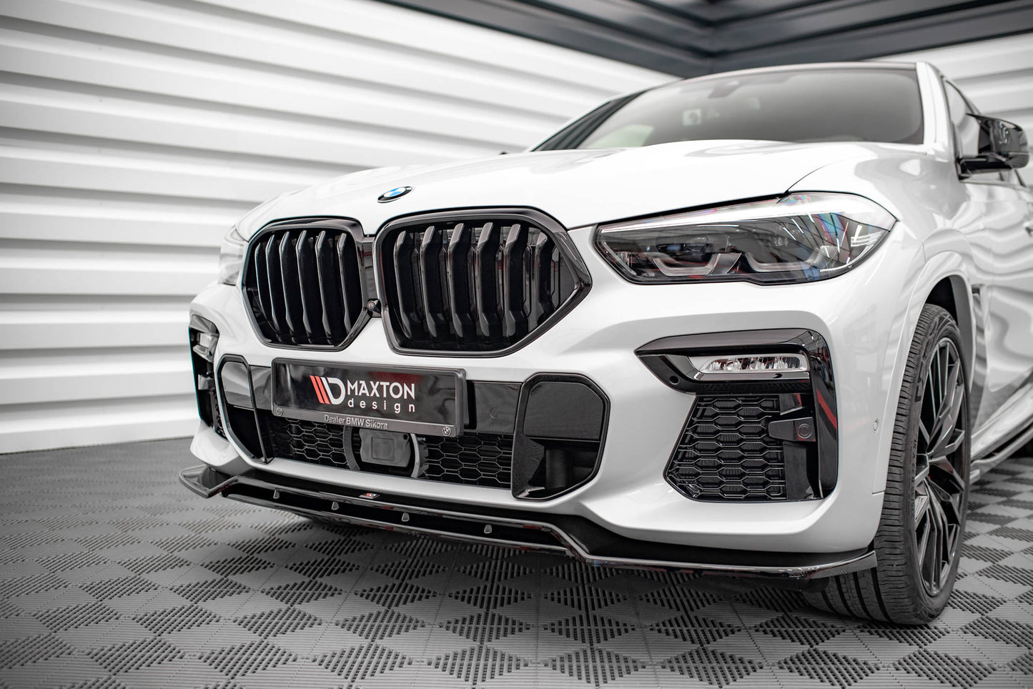 Front Ansatz V.2 für BMW X6 M-Paket G06 schwarz matt