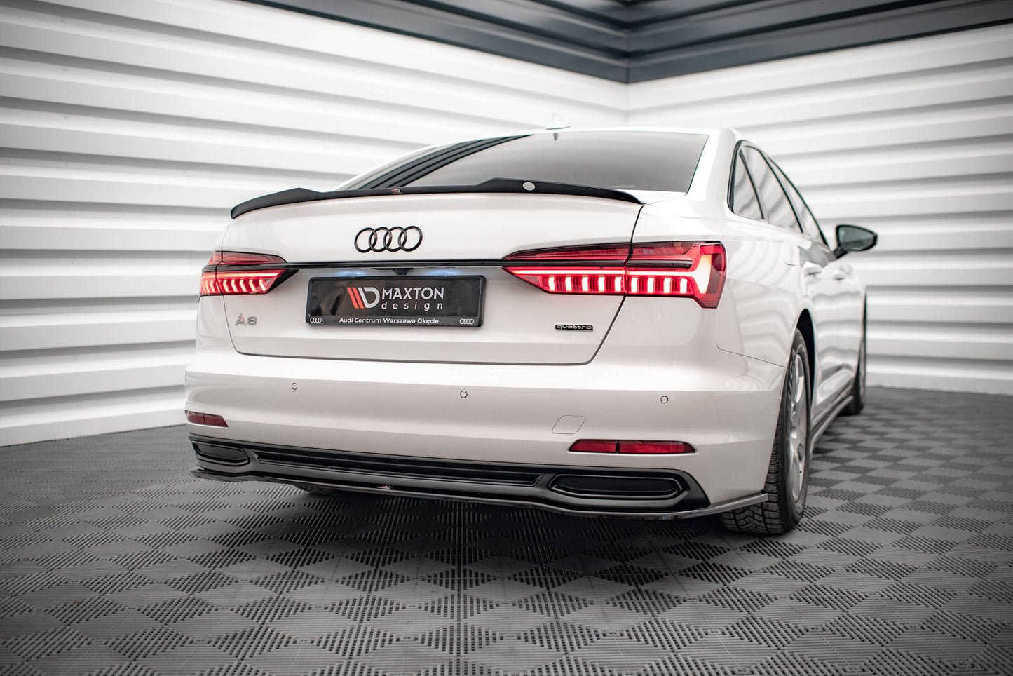 Spoiler CAP für Audi A6 Limousine C8 Carbon Look