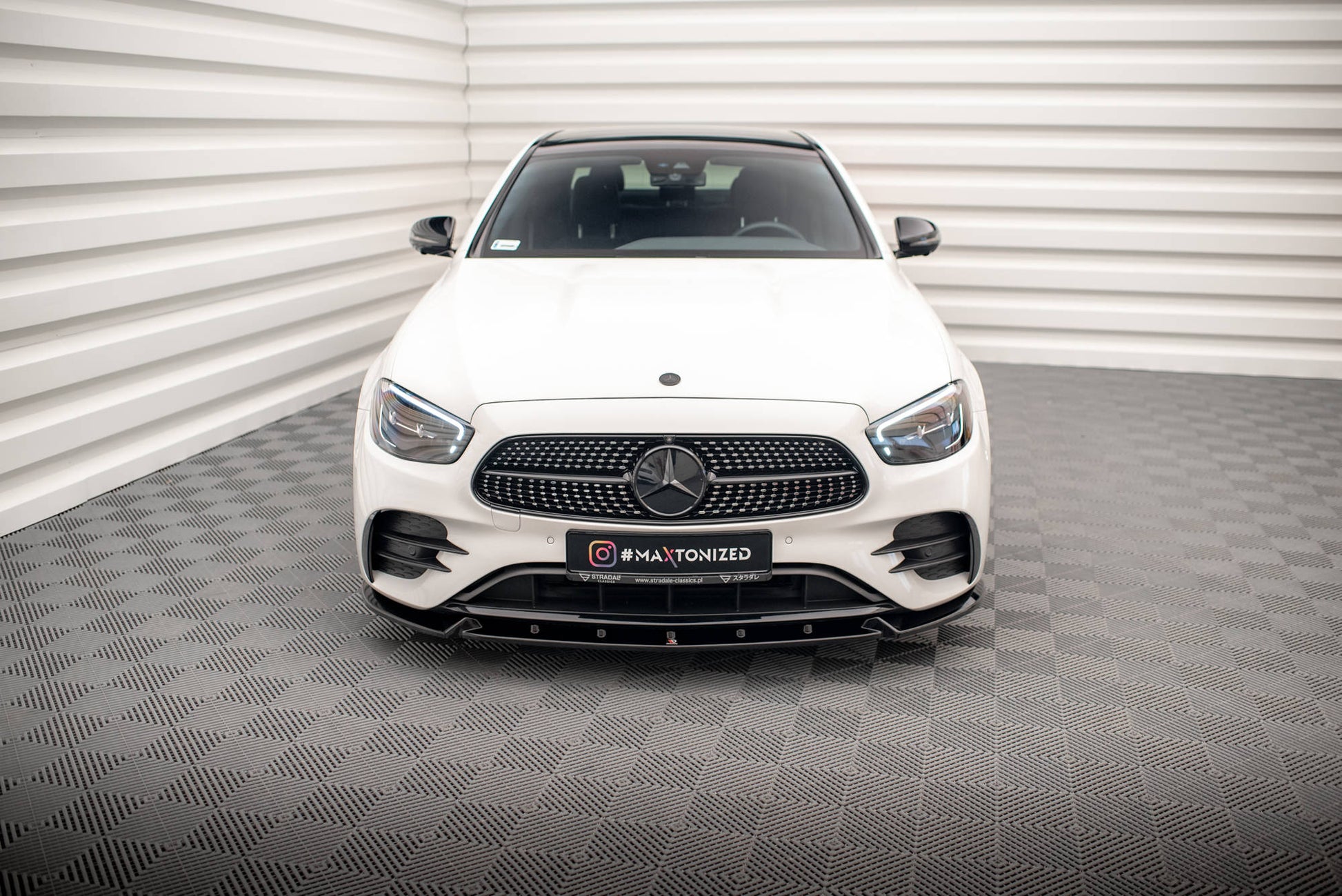 Front Ansatz V.2 für Mercedes-Benz E AMG-Line W213 Facelift schwarz matt