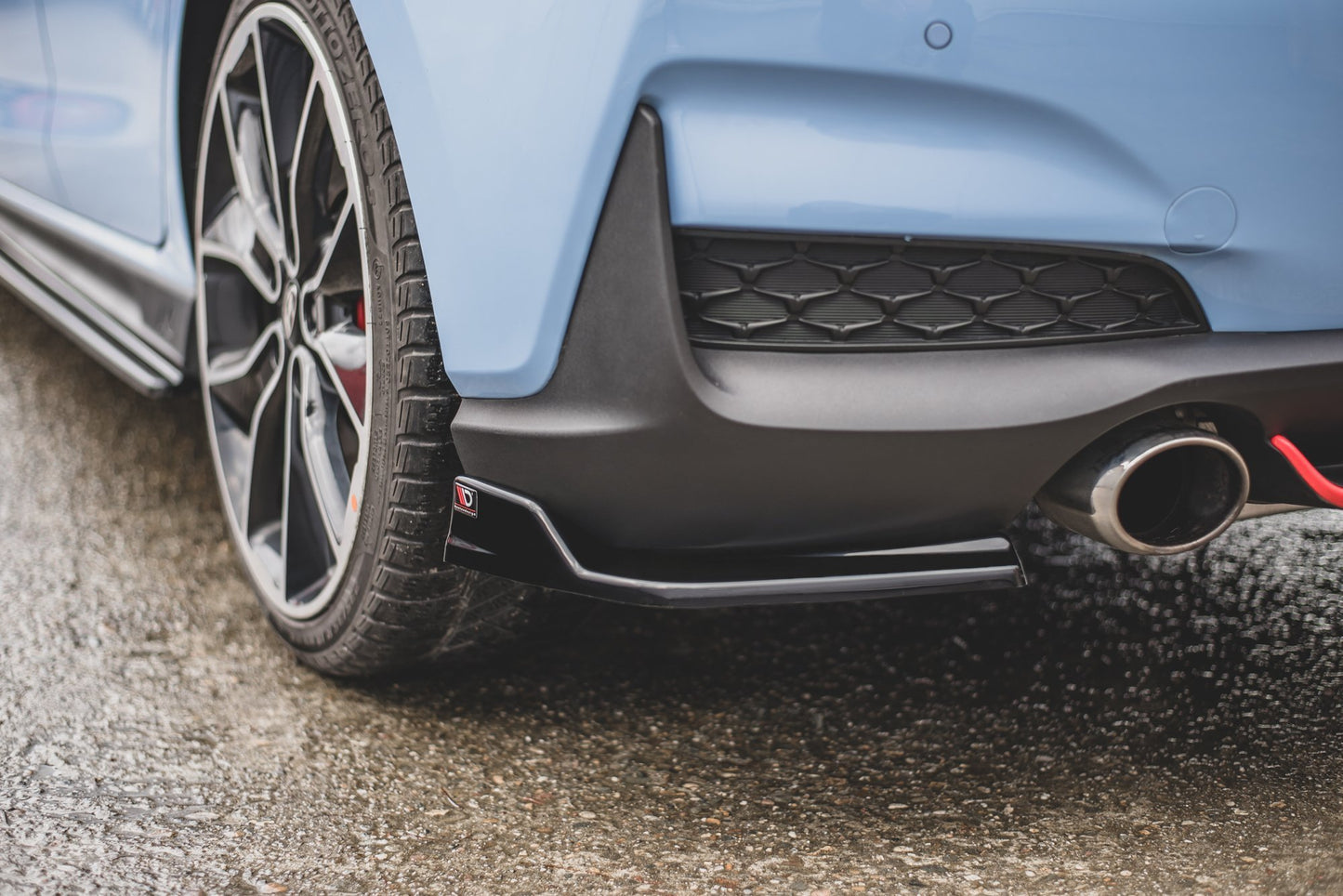 Heck Ansatz Flaps Diffusor V.3 für Hyundai I30 N Mk3 Hatchback Carbon Look