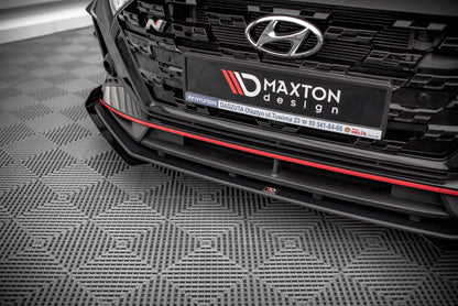 Street Pro Front Ansatz für +Flaps für V.1 + Flaps Hyundai I20 N Mk3 schwarz Hochglanz