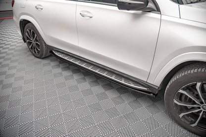 Seitenschweller Ansatz für Mercedes-Benz GLS AMG-Line X167 schwarz Hochglanz