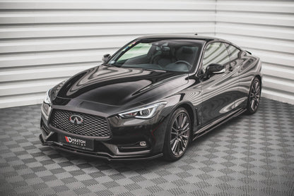 Front Ansatz für Infiniti Q60 S Mk2 schwarz matt