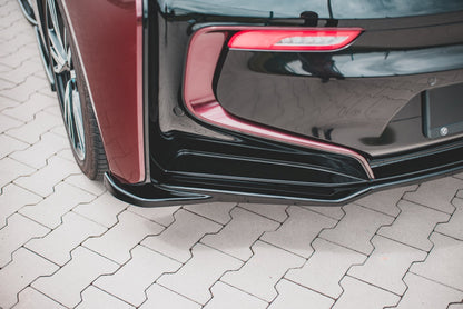 Mittlerer Diffusor Heck Ansatz für BMW i8 schwarz Hochglanz
