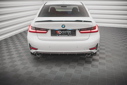 Heck Ansatz Flaps Diffusor für BMW 3er G20 / G21 schwarz Hochglanz