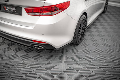 Heck Ansatz Flaps Diffusor für Kia Optima Mk4 schwarz matt