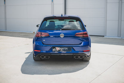 Diffusor Heck Ansatz V.3 für VW Golf 7 R Facelift Carbon Look