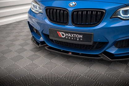 Front Ansatz V.2 für BMW 2 M-Paket F22 schwarz Hochglanz
