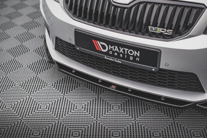 Front Ansatz V.4 für Skoda Octavia RS Mk3 schwarz matt