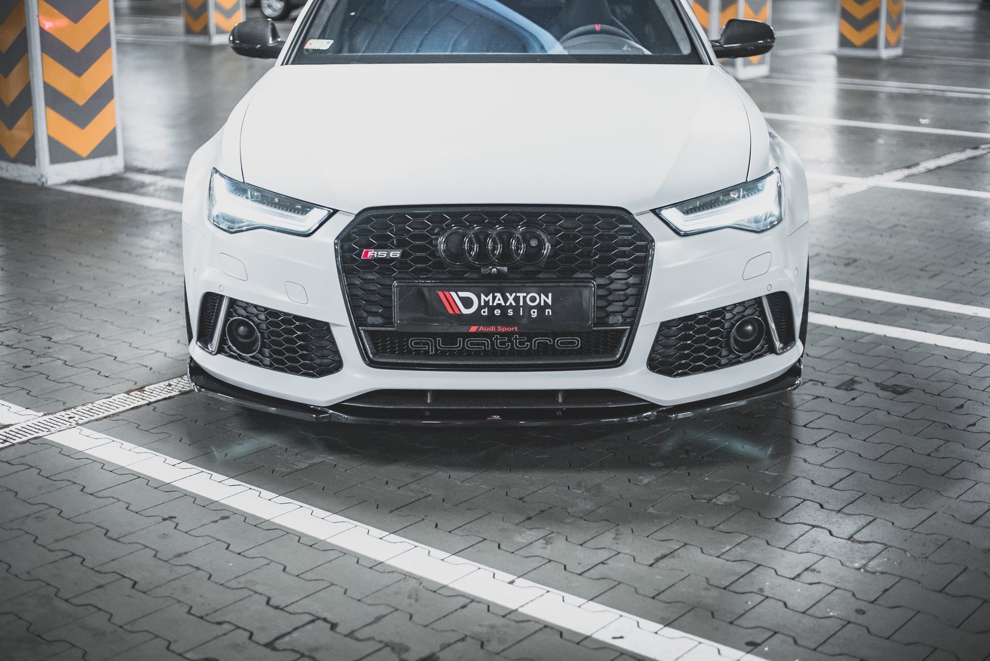 Front Ansatz V.3 für Audi RS6 C7 schwarz Hochglanz