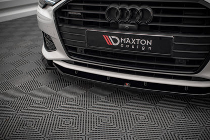 Front Ansatz V.1 für Audi A6 C8 schwarz Hochglanz