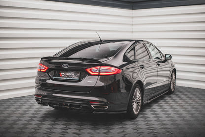 Heck Ansatz Flaps Diffusor für Ford Mondeo Mk5 Carbon Look