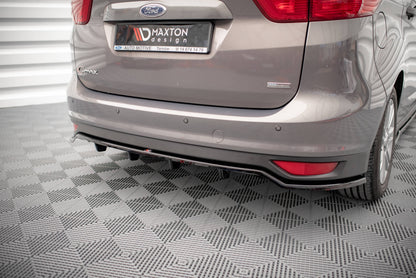 Mittlerer Diffusor Heck Ansatz DTM Look für Ford C-Max Mk2 schwarz matt