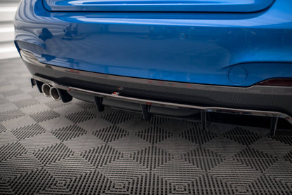 Mittlerer Diffusor Heck Ansatz DTM Look für BMW 2 M-Paket F22 schwarz Hochglanz