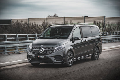 Front Ansatz V.1 für Mercedes-Benz V-Klasse AMG-Line W447 Facelift schwarz matt