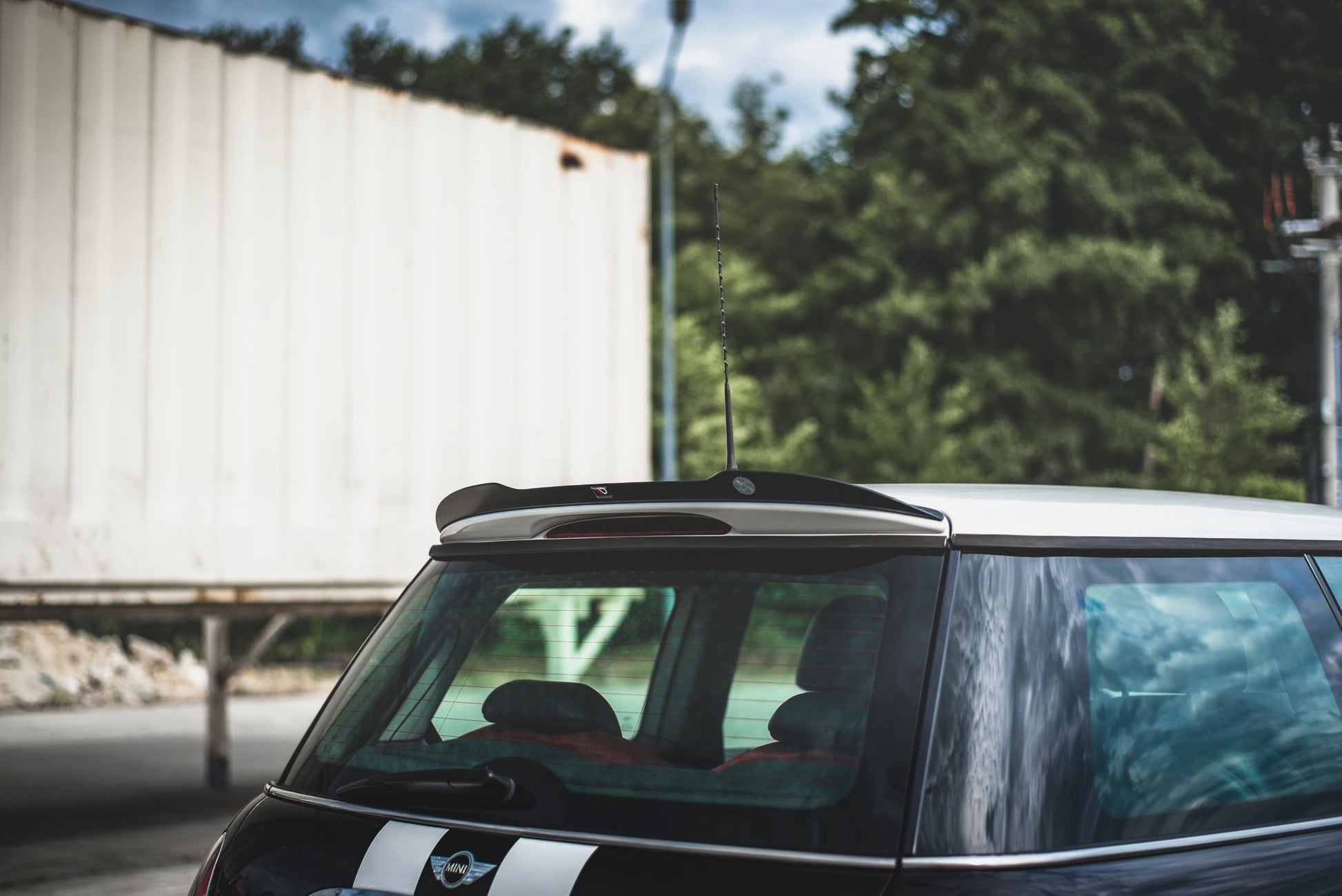 Spoiler CAP für Mini Cooper / One R50 schwarz matt