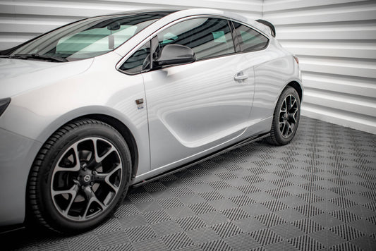 Seitenschweller Ansatz für Opel Astra GTC OPC-Line J Carbon Look
