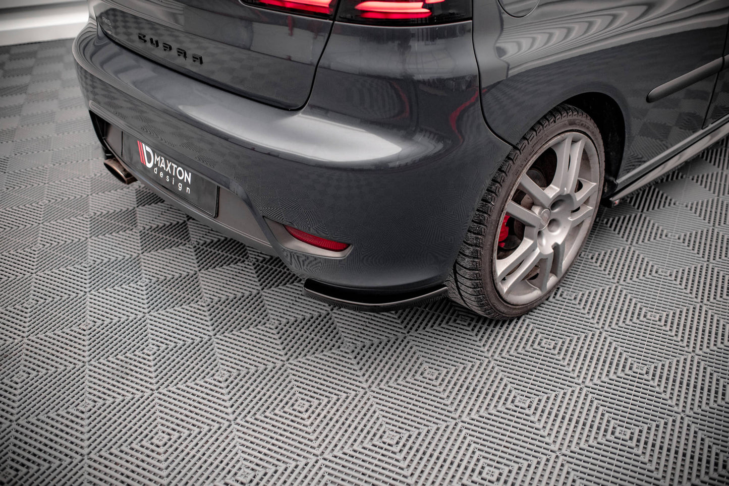 Heck Ansatz Flaps Diffusor für Seat Ibiza Cupra Mk3 schwarz matt