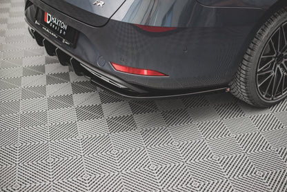 Heck Ansatz Flaps Diffusor für Seat Leon FR ST Mk4 Carbon Look