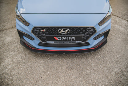 Robuste Racing Front Ansatz für passend +Flaps für Hyundai I30 N Mk3 Hatchback / Fastback schwarz Hochglanz