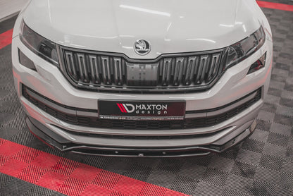 Front Ansatz für Skoda Kodiaq Mk1 Sportline/RS schwarz Hochglanz