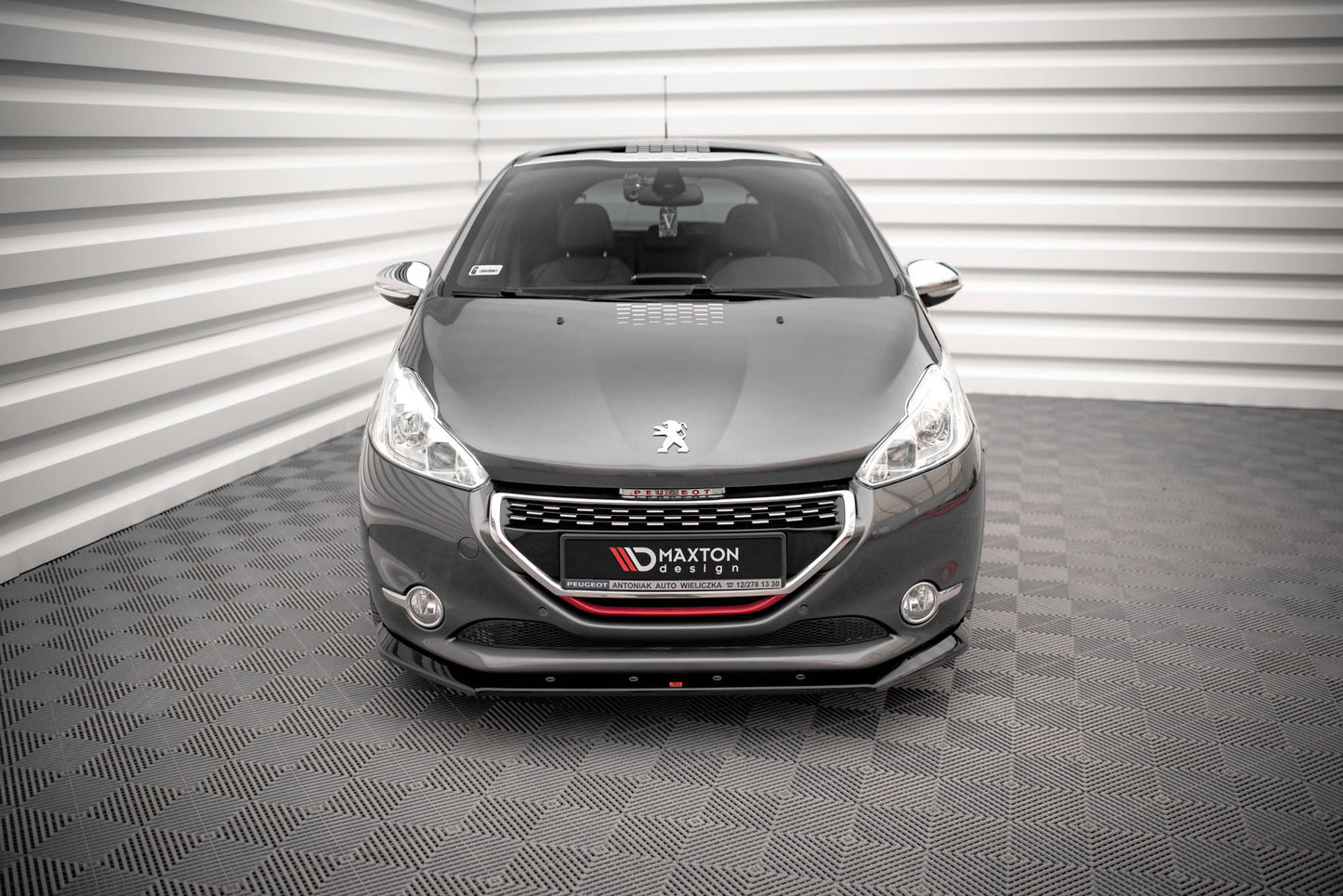 Front Ansatz V.1 für Peugeot 208 GTi Mk1 schwarz matt