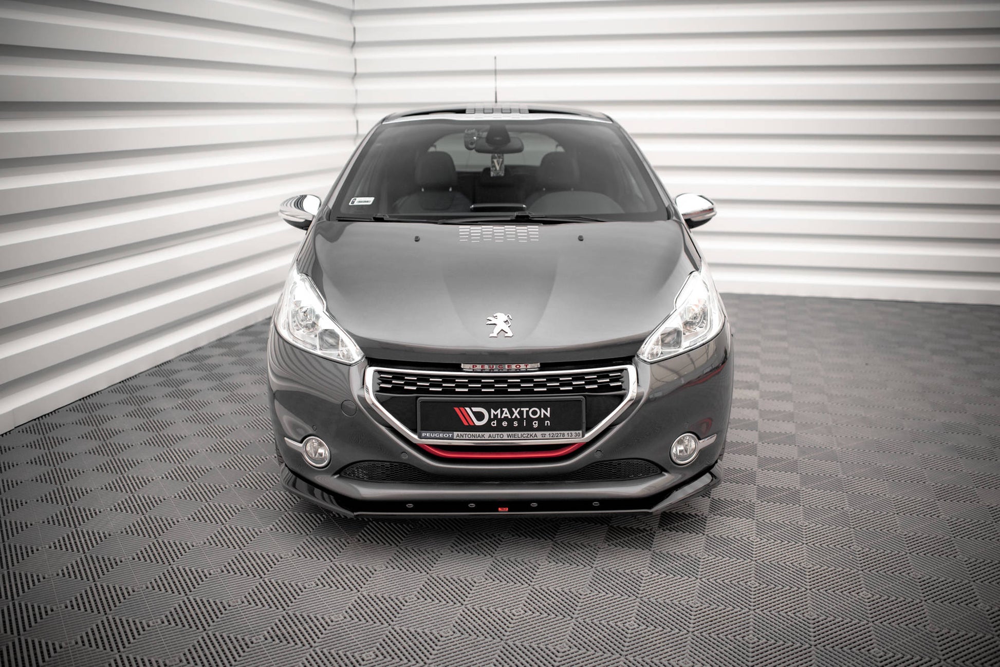 Front Ansatz V.1 für Peugeot 208 GTi Mk1 schwarz matt