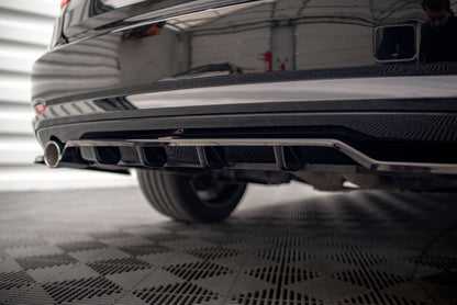 Mittlerer Diffusor Heck Ansatz DTM Look für BMW 3er GT F34 schwarz Hochglanz