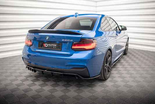 Mittlerer Diffusor Heck Ansatz DTM Look für BMW 2 M-Paket F22 schwarz matt
