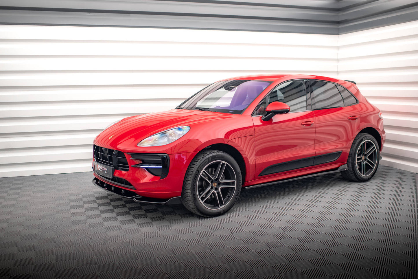 Seitenschweller Ansatz für Porsche Macan Mk1 Facelift schwarz Hochglanz