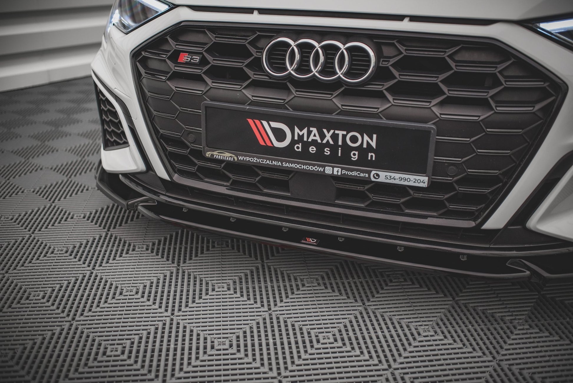 Front Ansatz V.3 für Audi S3 / A3 S-Line 8Y schwarz matt