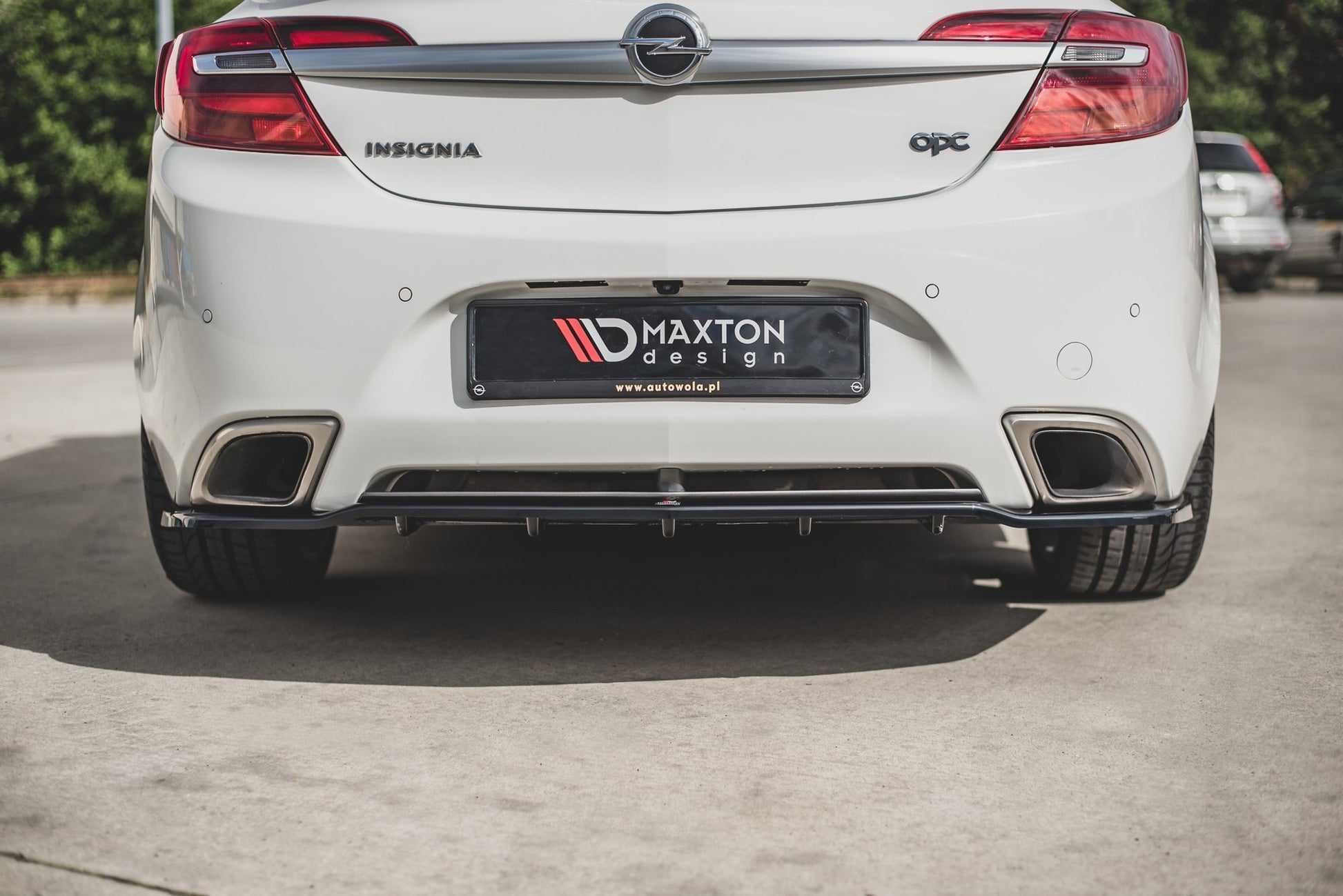 Mittlerer Diffusor Heck Ansatz DTM Look für Opel Insignia Mk. 1 OPC Facelift schwarz matt