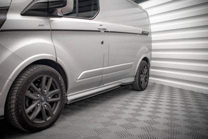 Seitenschweller Ansatz für Ford Transit Custom ST-Line Mk1 Facelift schwarz Hochglanz