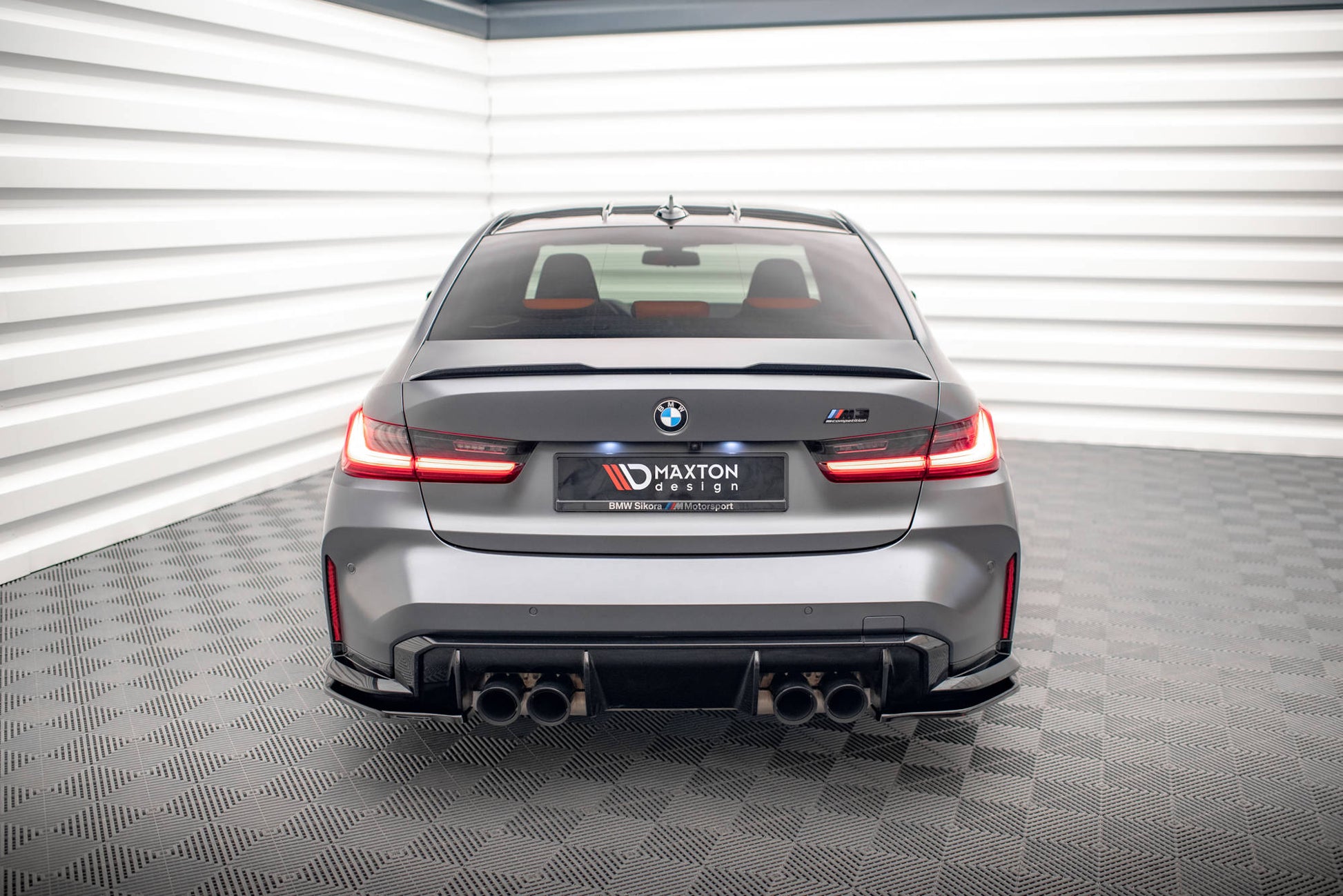 Heck Ansatz Flaps Diffusor V.2 für BMW M3 G80 schwarz matt