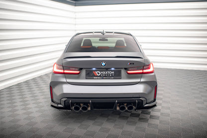 Heck Ansatz Flaps Diffusor V.2 für BMW M3 G80 Carbon Look