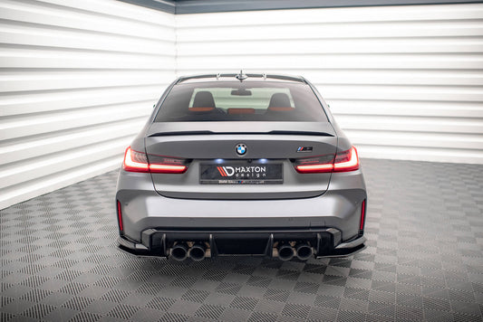 Heck Ansatz Flaps Diffusor V.2 für BMW M3 G80 schwarz Hochglanz